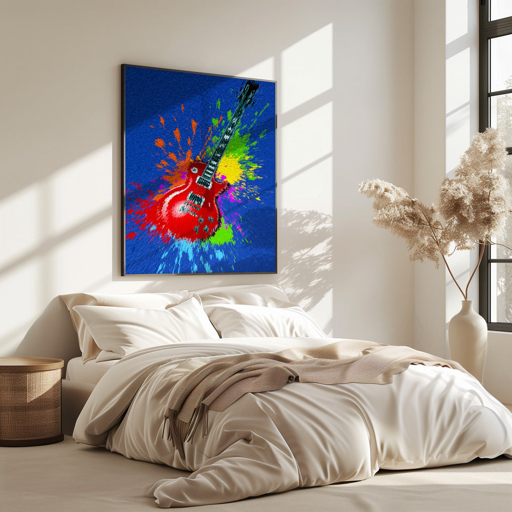 Pop-Art-Explosion mit E-Gitarre | Poster