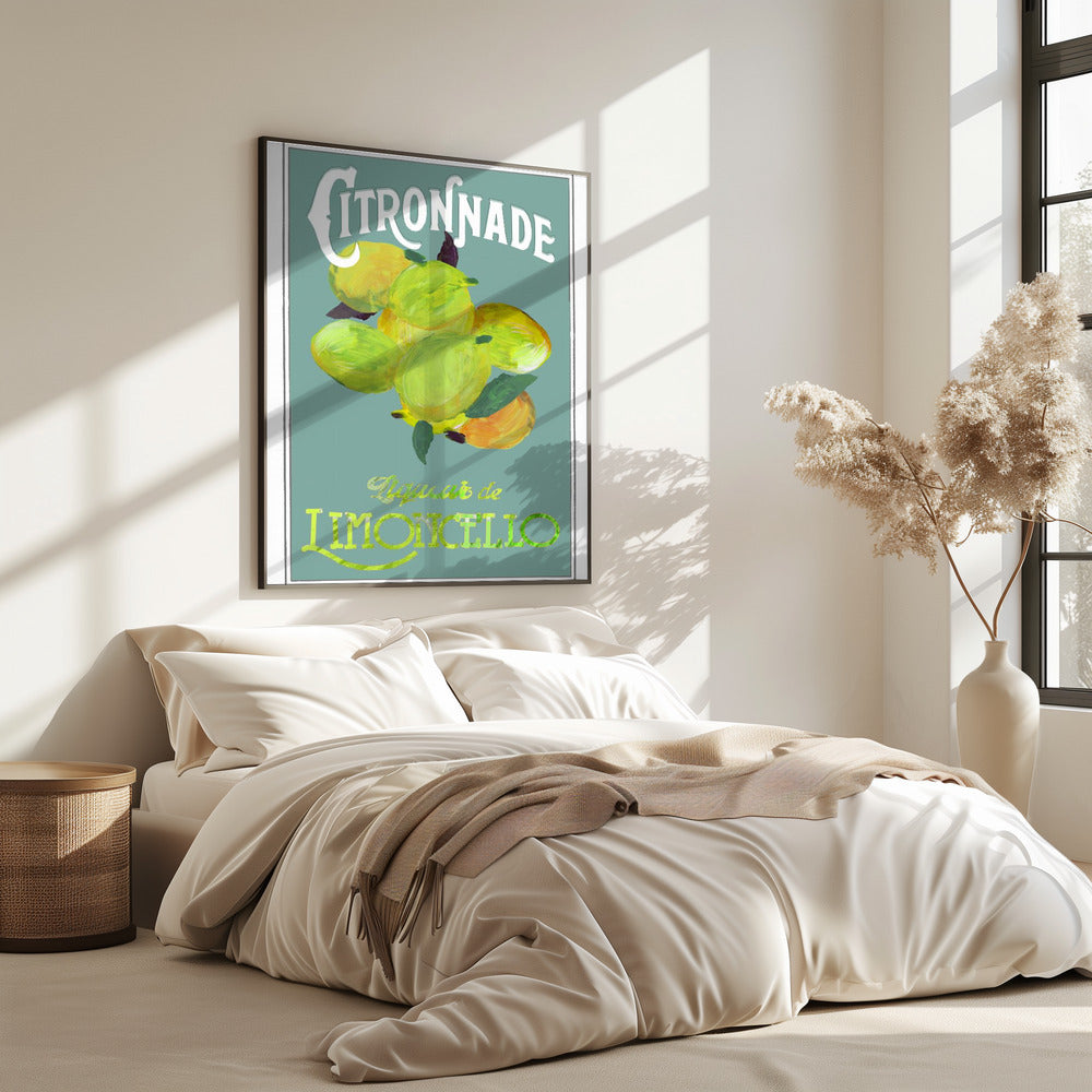 Citronnade Limoncello auf Blau | Poster
