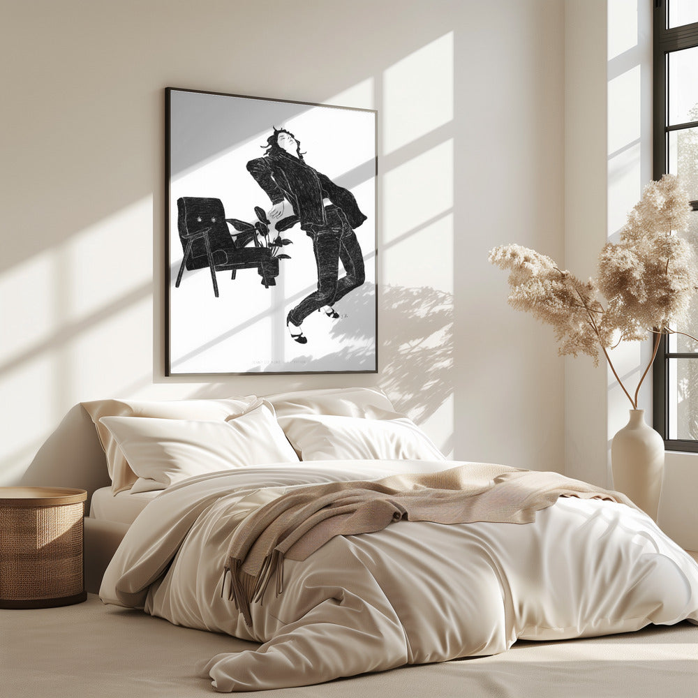 Jlr Dancingathome6 Schwarzweiß-Kopie | Poster