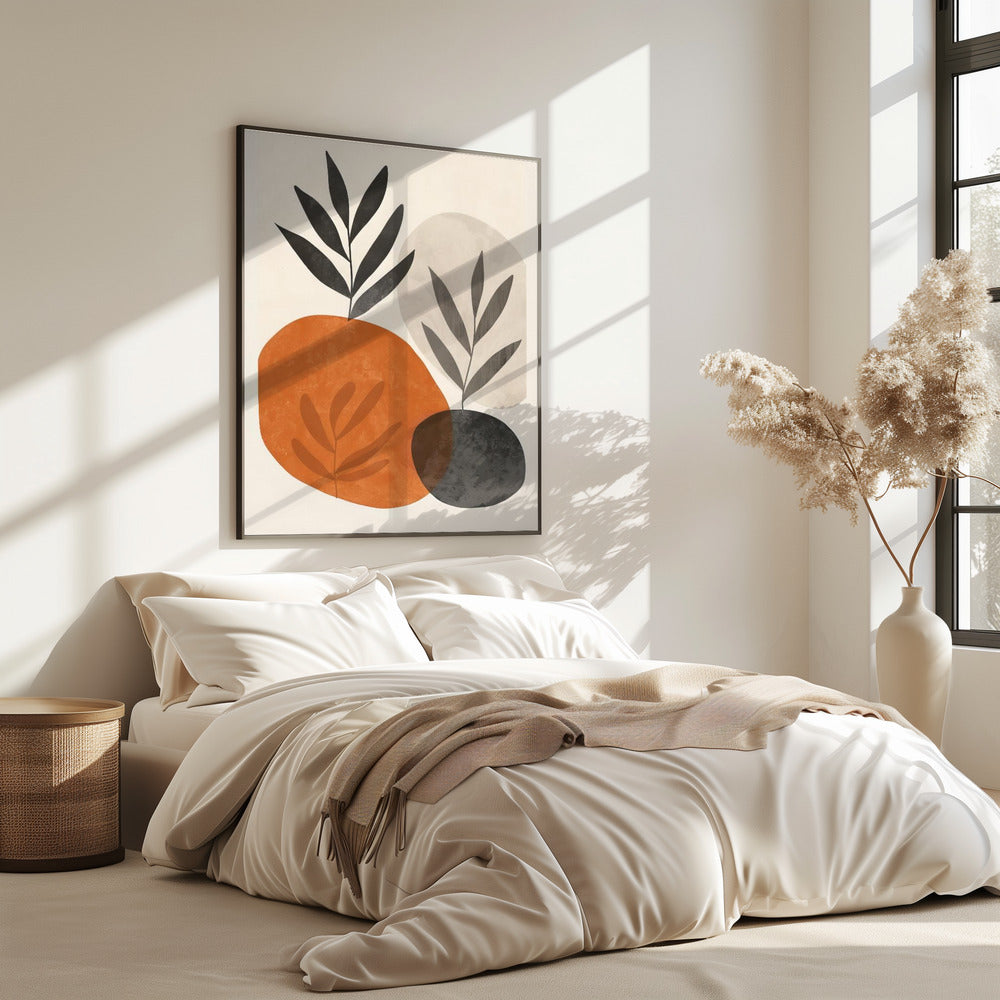 Painted Shapes and Plants 3 | Poster