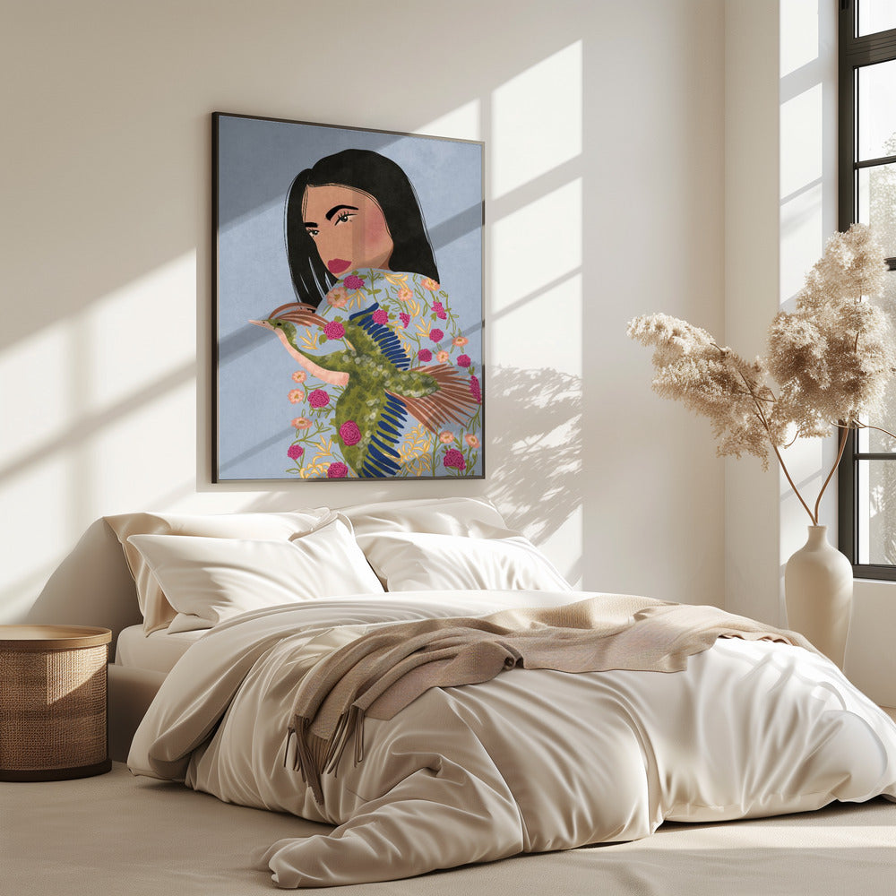 Girl with Crane | Poster