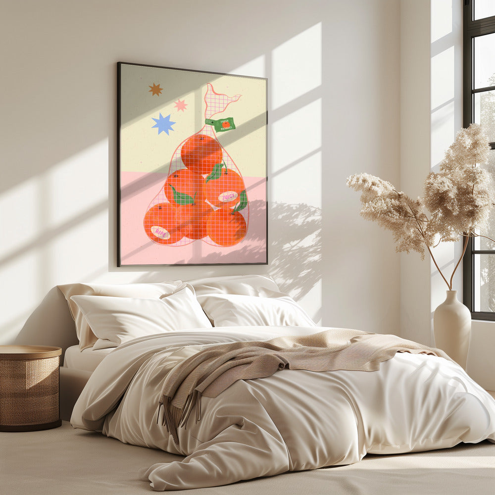 Frische und reife Orangen | Poster