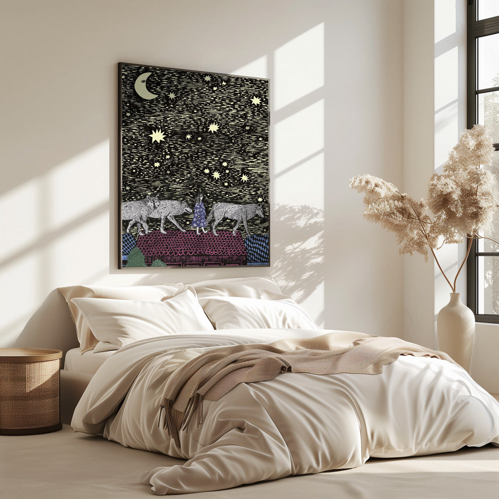 Mädchen mit Wölfen | Poster