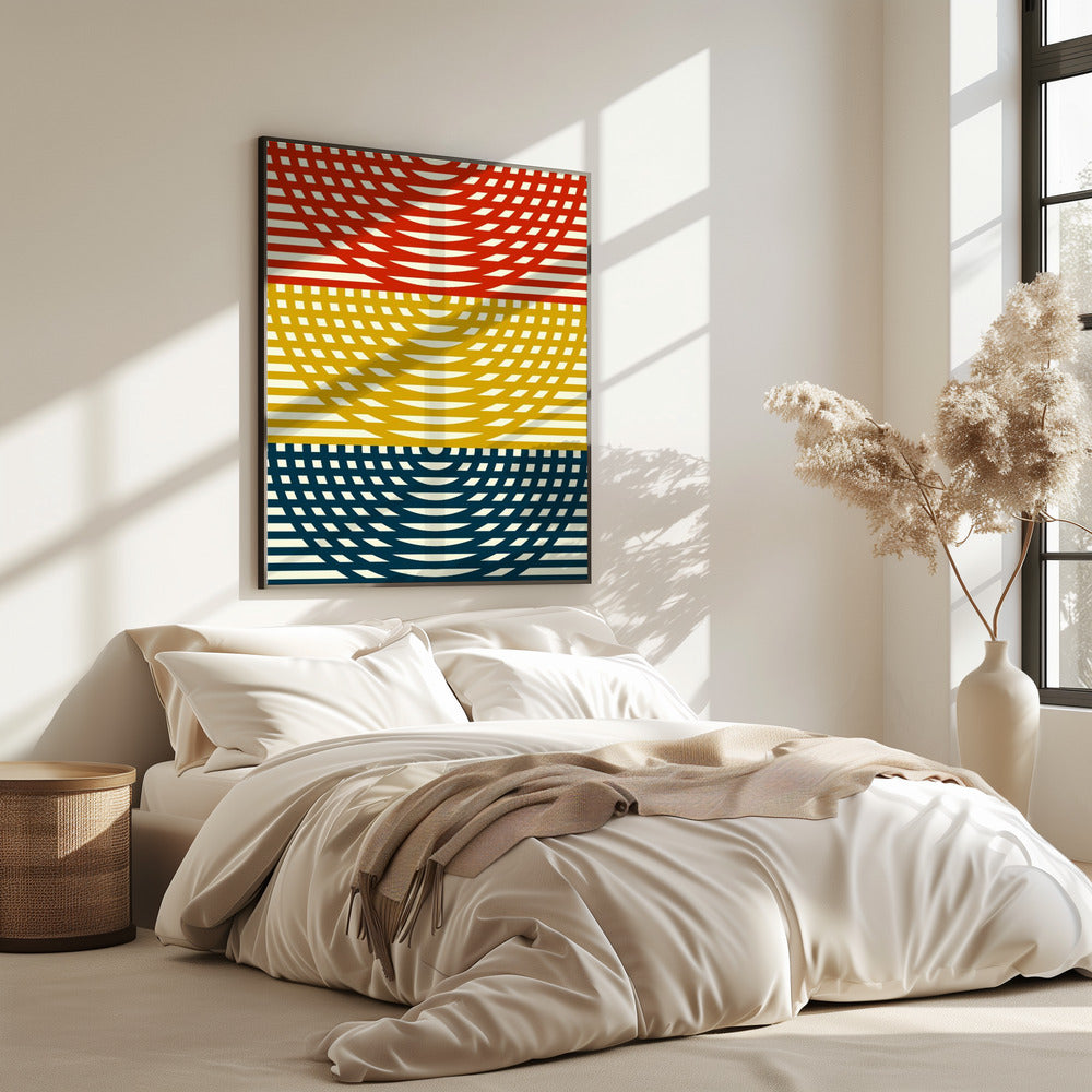 Dreifarbige Wellen | Poster