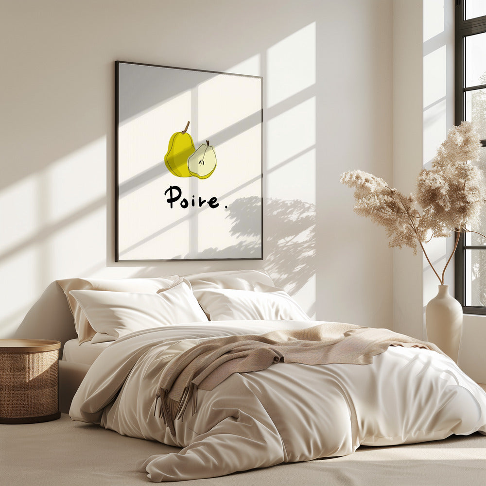 Modern French Fruits Collection "Pear / Poire" | Poster