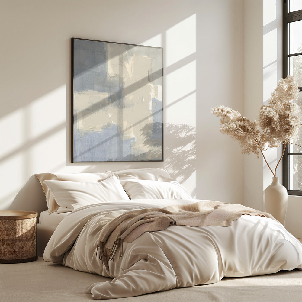 Abstrakte neutrale Formen in Grau und Beige 1 | Poster