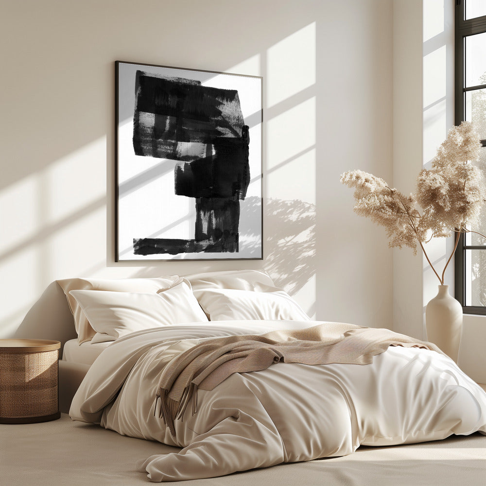 Black and White Abstract Composition No.2 | Poster