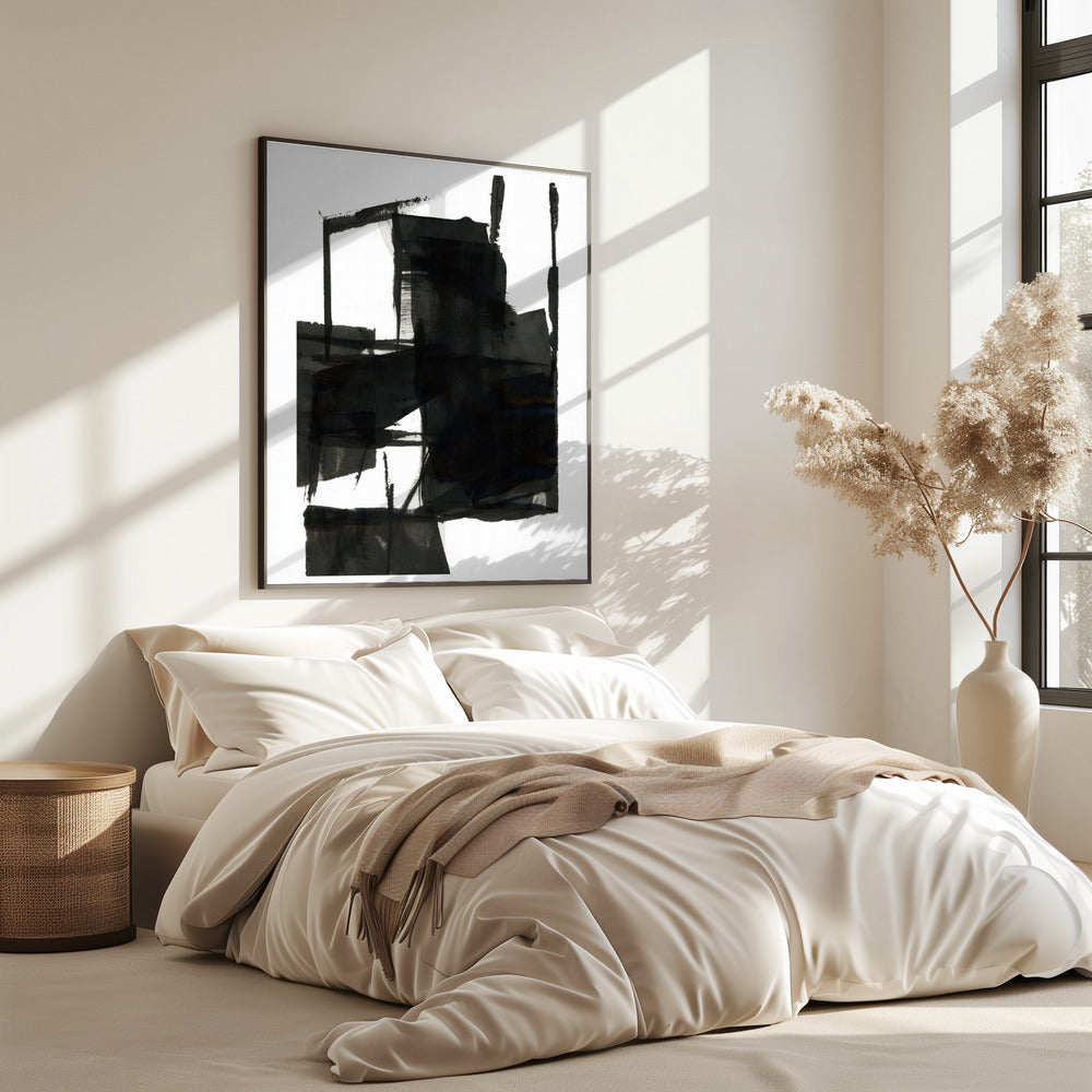 Black and White Abstract Composition No.4 | Poster
