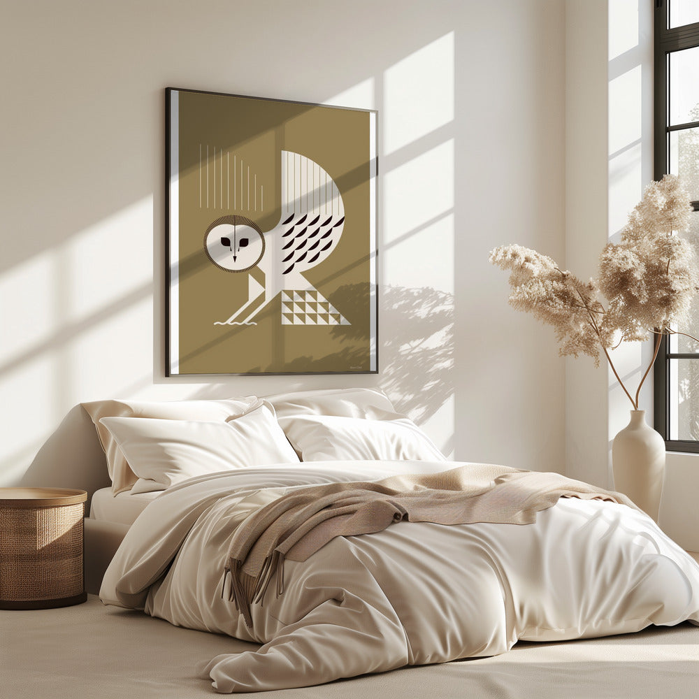 Golden Animals - Barn Owl (Gold) | Poster