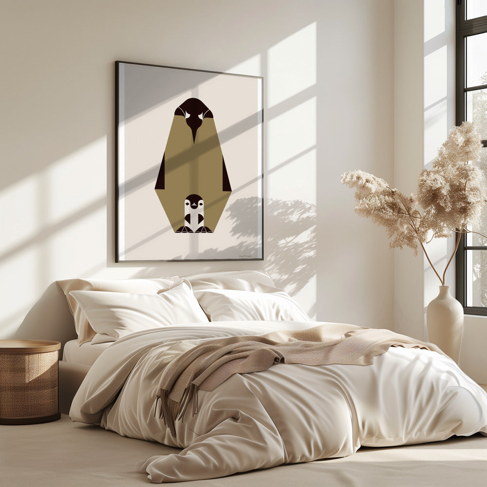 Golden Animals - Königspinguin (weiß) | Poster