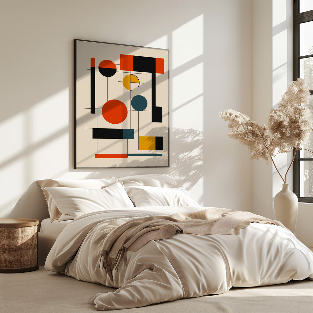Geometrische Formen und eine ausgewogene FarbpaletteGeometrische Harmonie | Poster