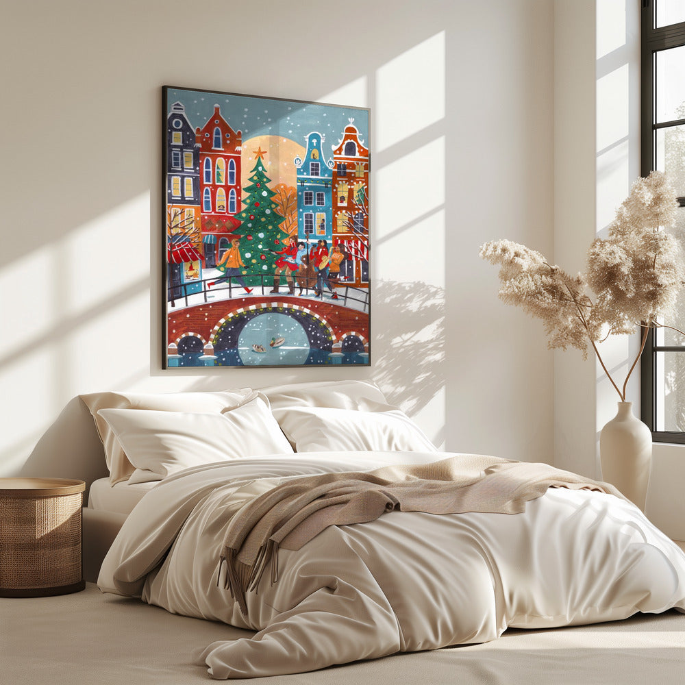 Snowfall in Amsterdam | Poster