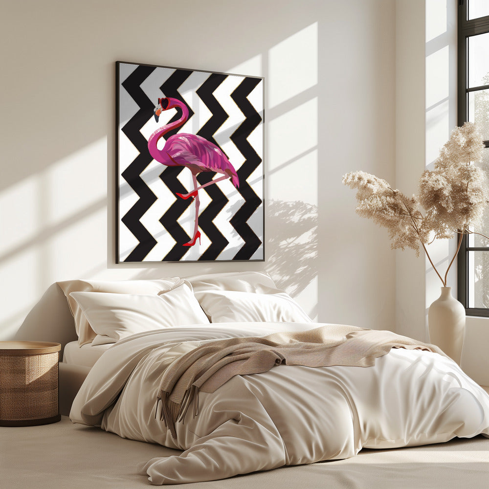 Flamingo Heels Zickzack | Poster