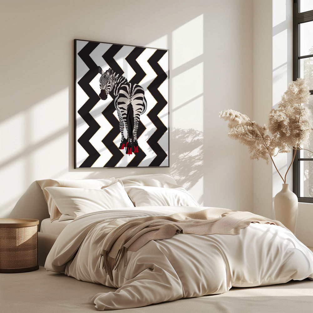 Zebra Heels Zigzag | Poster