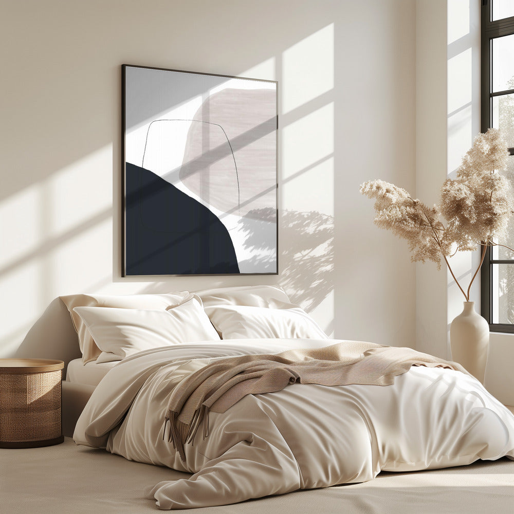 Abstract Artwork With Soft Beige And Brown Tones | Poster