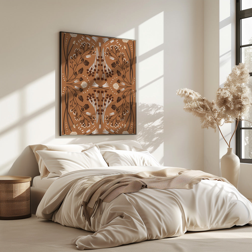 Folk Mirrored Botanicals - Erdtöne | Poster