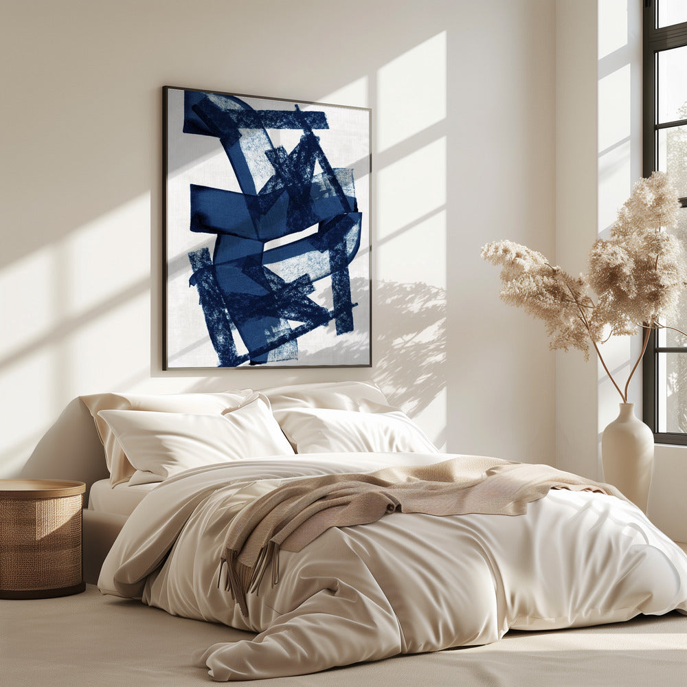 Abstract Blue Structure 2 | Poster