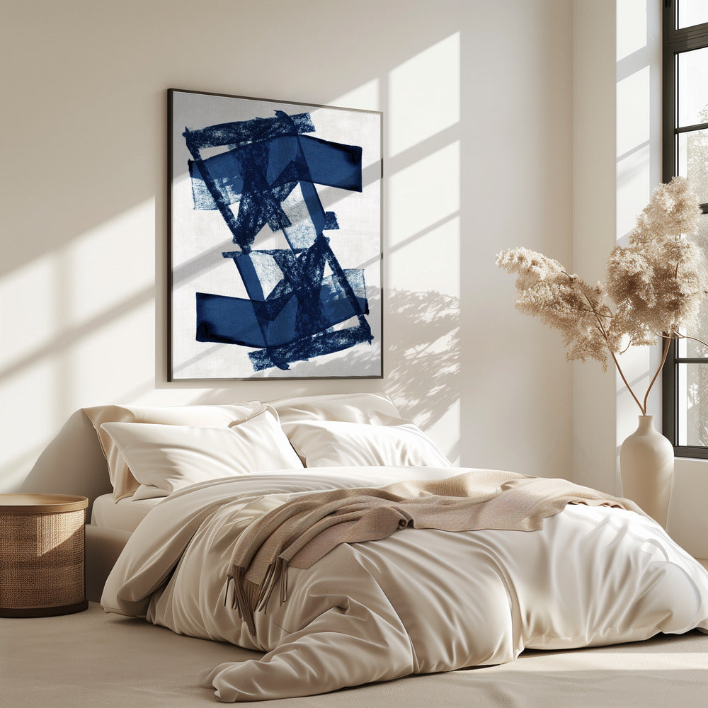 Abstract Blue Structure 3 | Poster