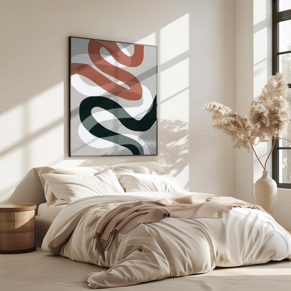 Expressionistische Kurven 1 | Poster