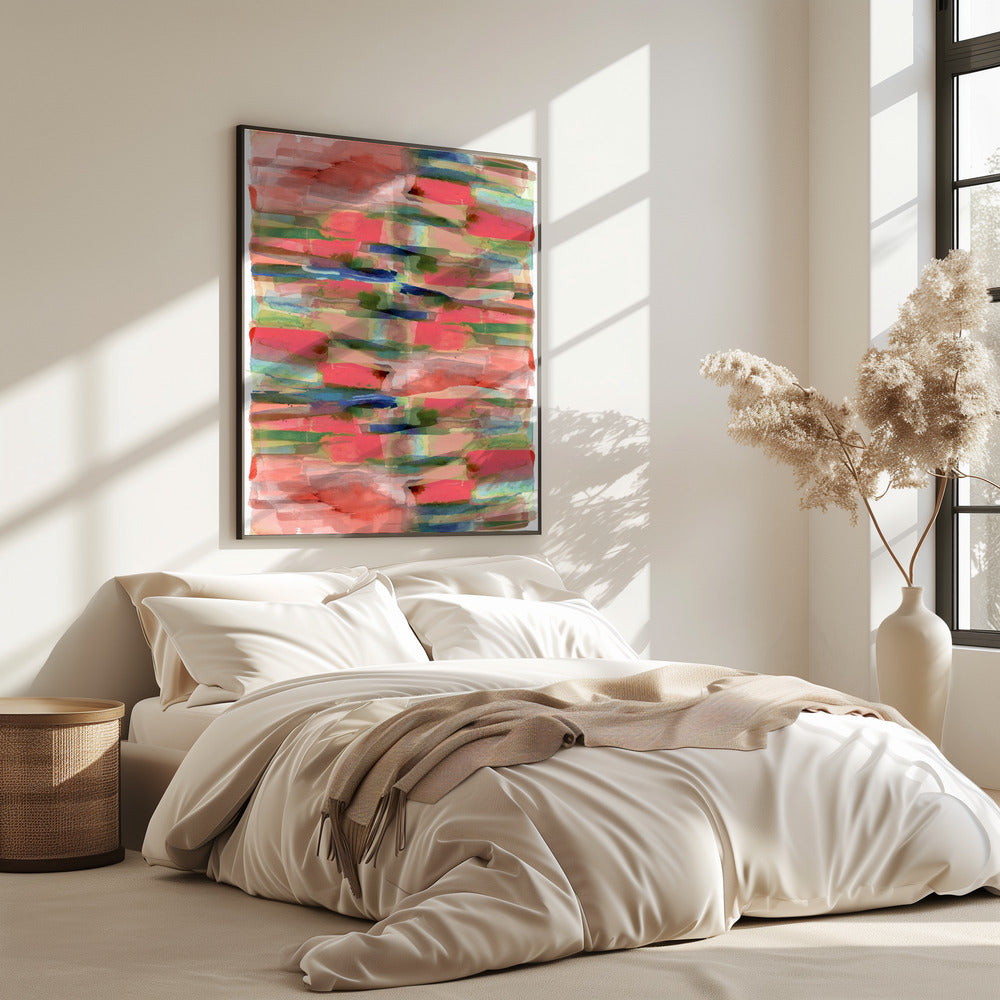 Abstrakter Druck mit fließenden Formen | Poster