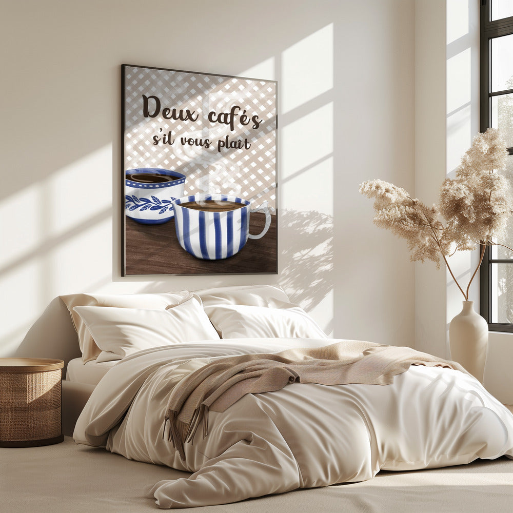 Zwei Kaffee bitte | Poster