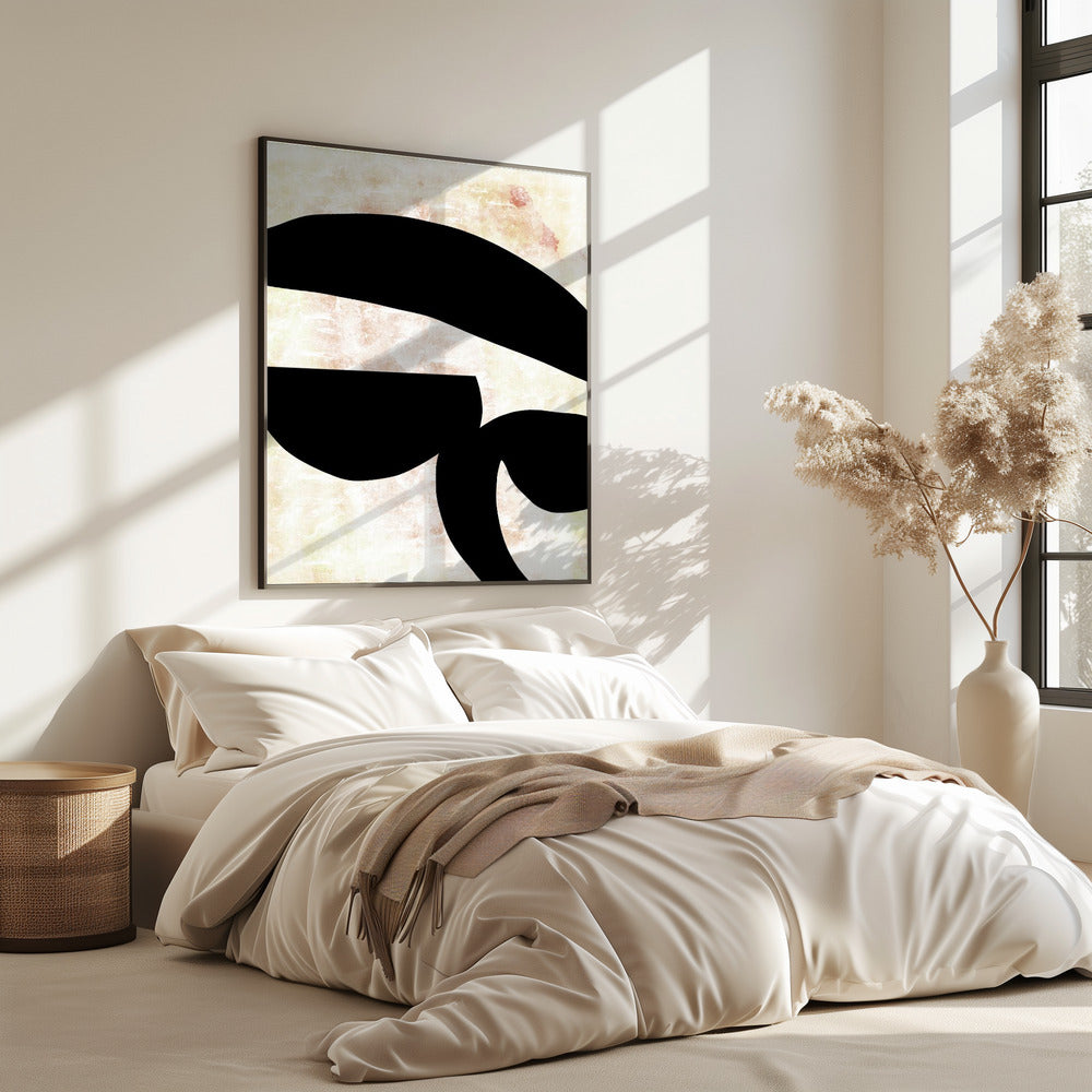 Abstract Black Shapes Print No 4 | Poster