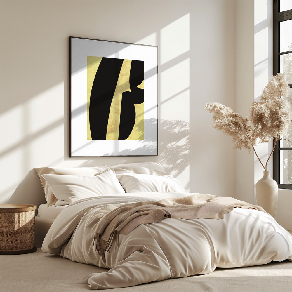 Abstract Black Shapes Print No 5 | Poster