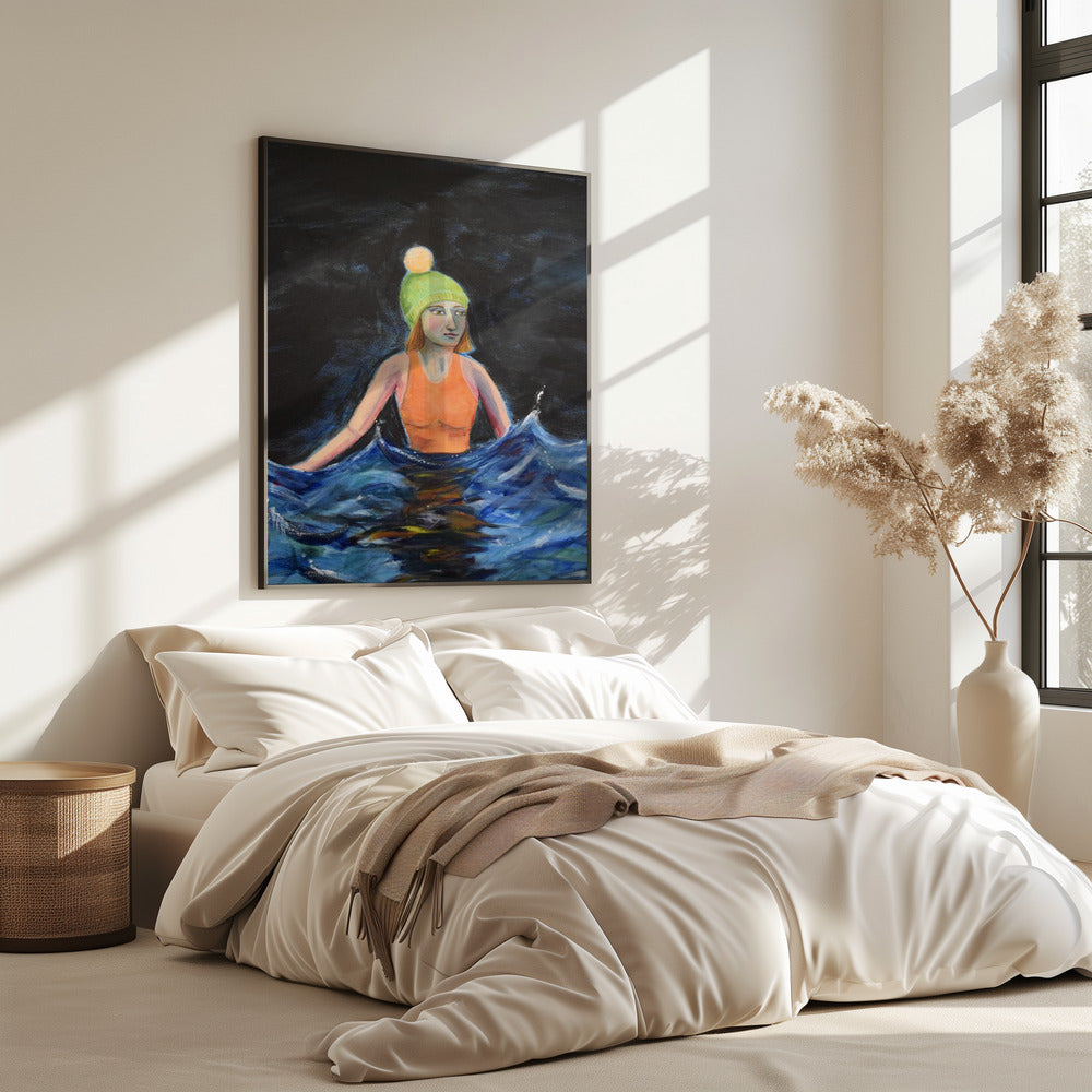 Wildes Schwimmen im Ozean | Poster
