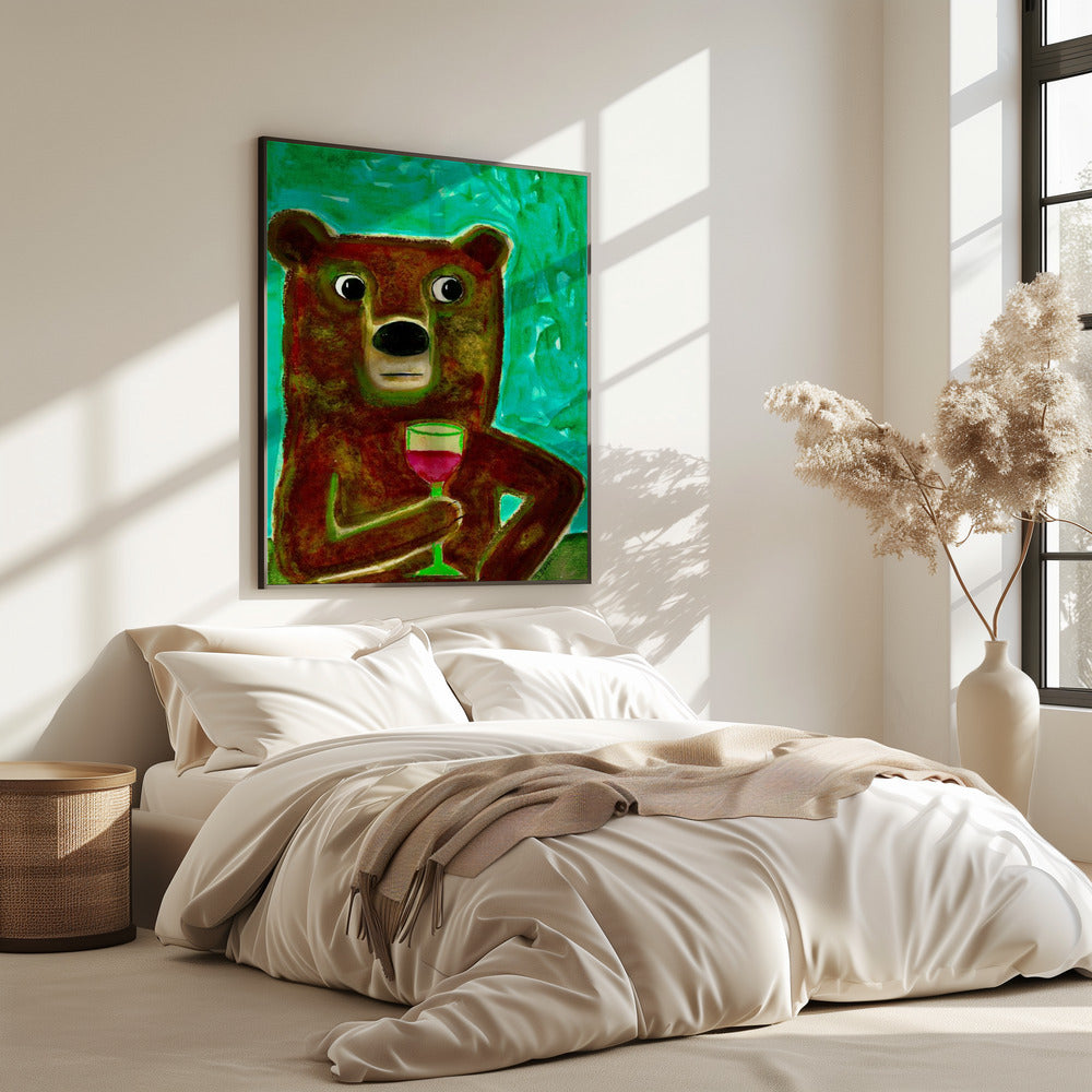 Herr Bär an der Bar | Poster