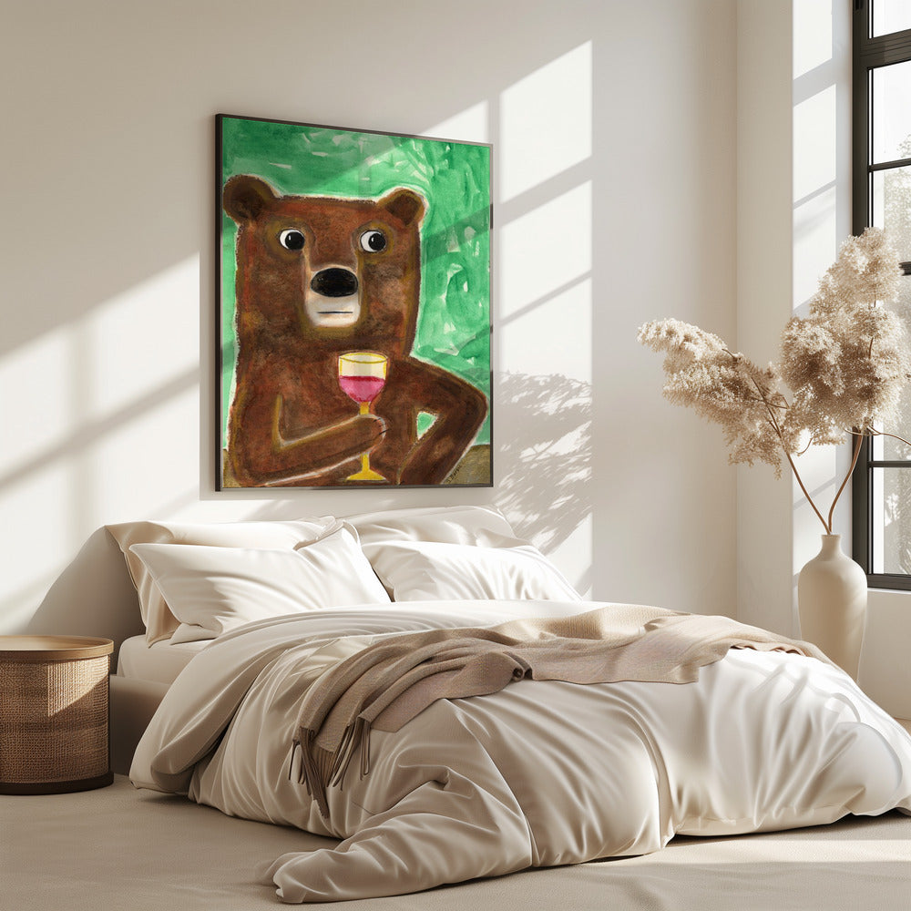 Herr Bär an der Bar | Poster