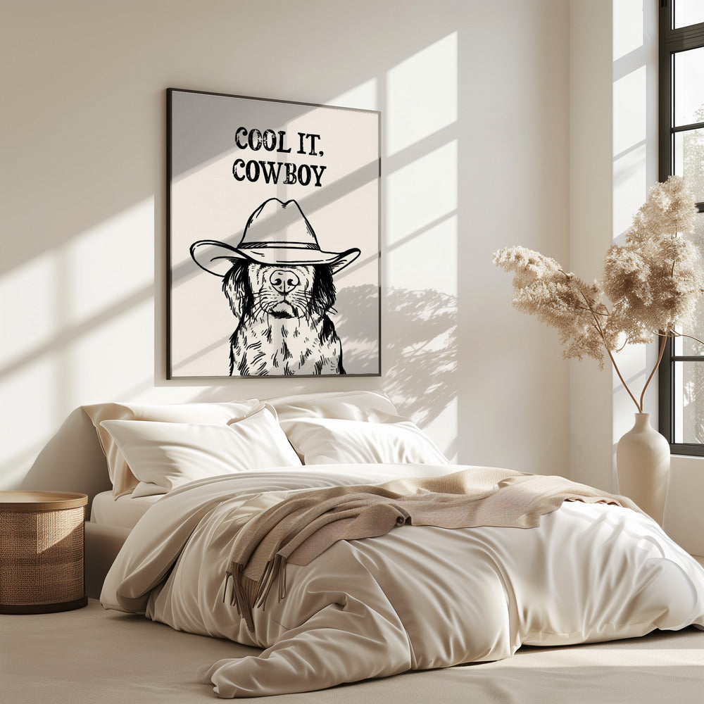 Cool it Cowboy Schwarz | Poster