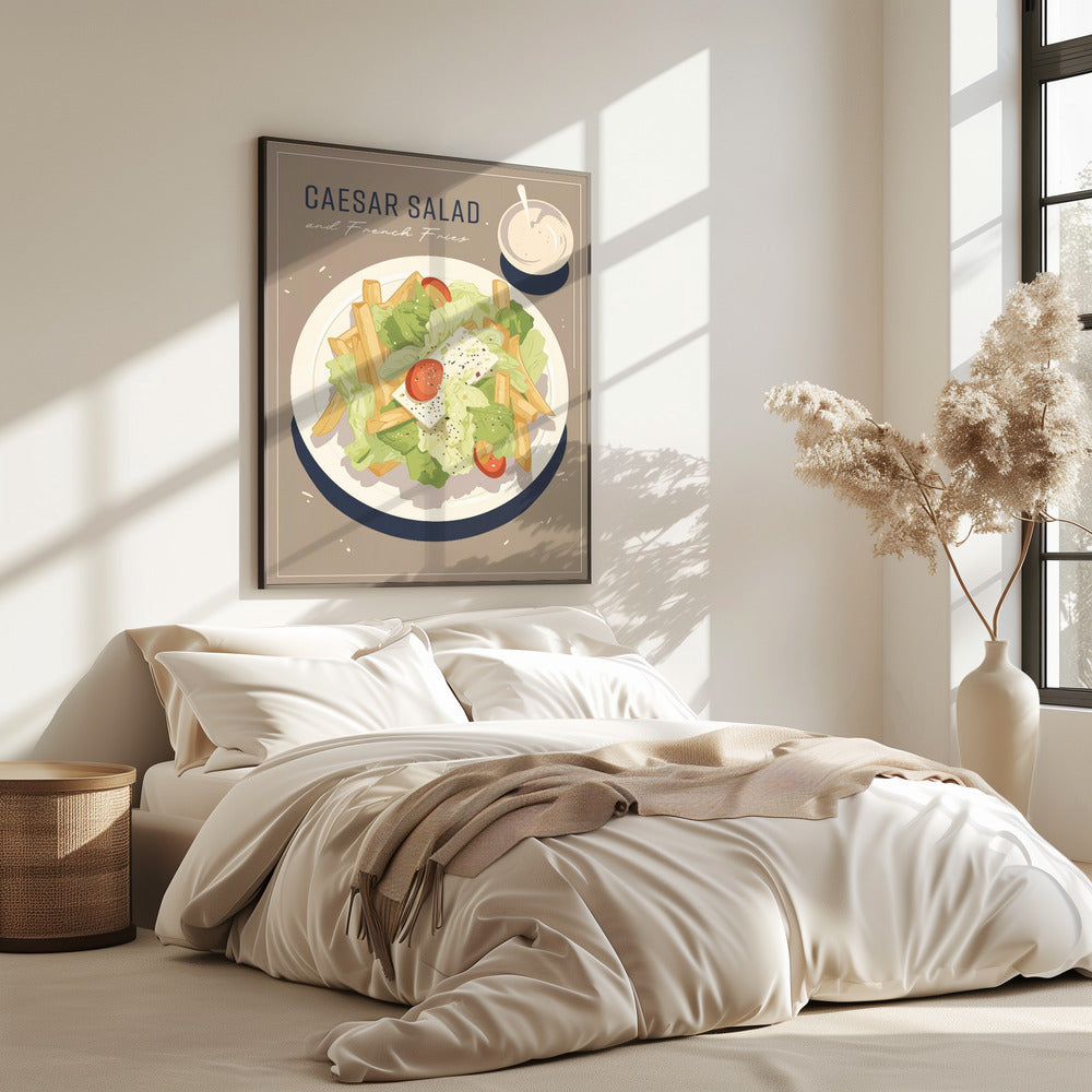 Caesar Salat und Pommes Frites | Poster