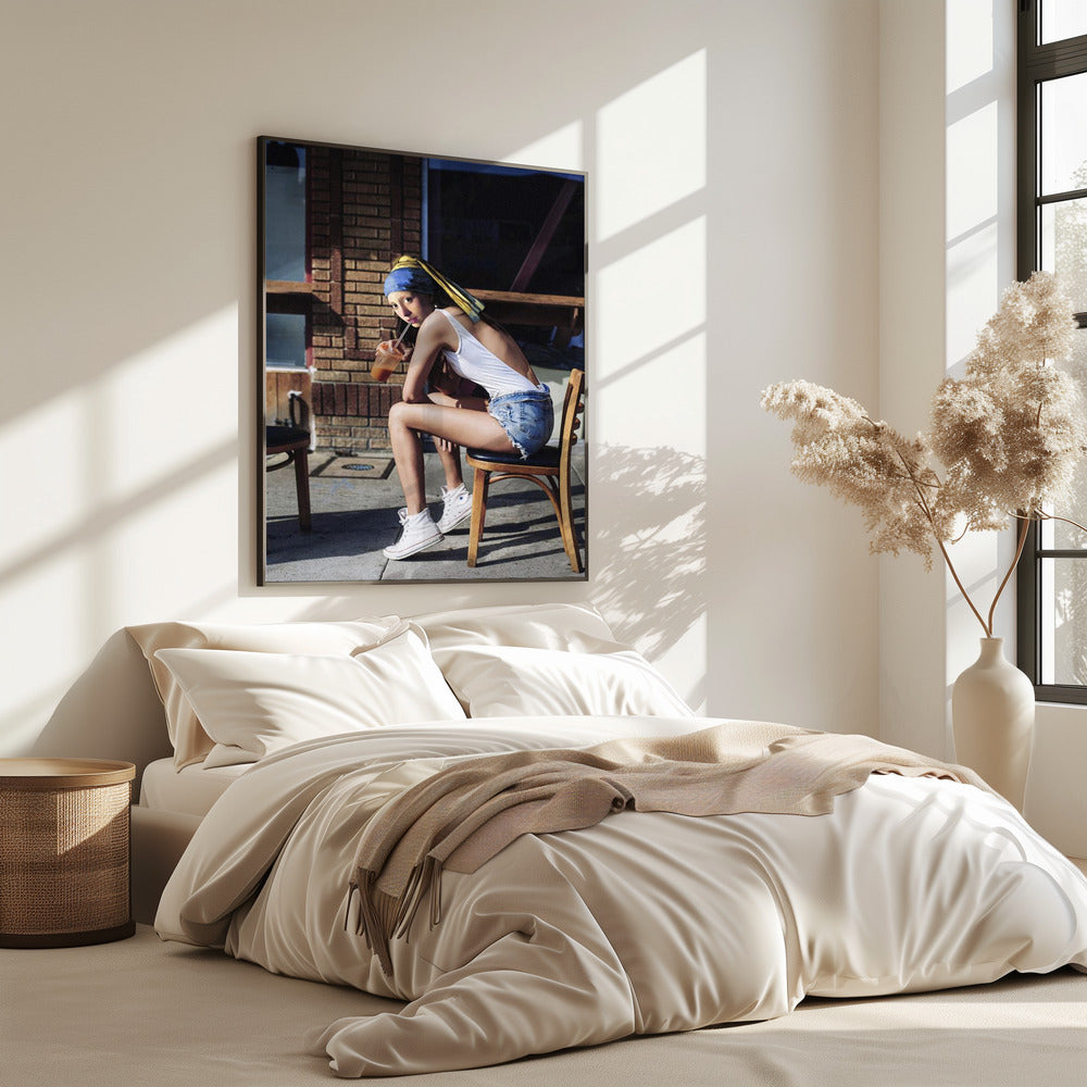 Mädchen mit Perlenohrring Chillout-Stimmung | Poster