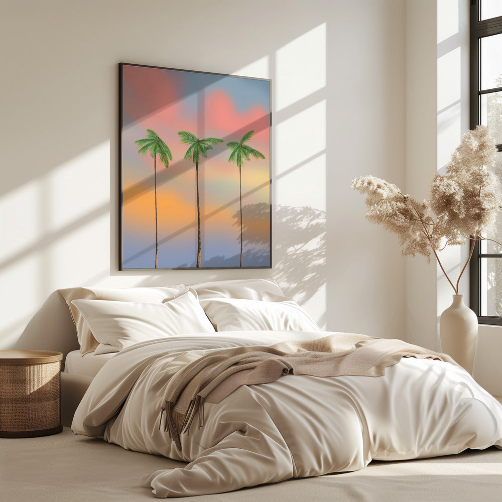 Three Tall Palm Trees | Poster
