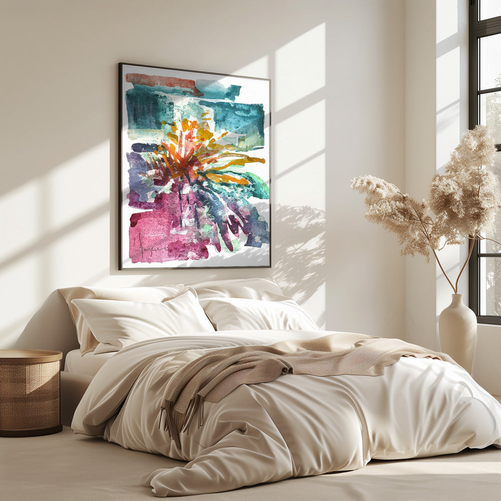 Orchideen-Leidenschaft Aquarell | Poster