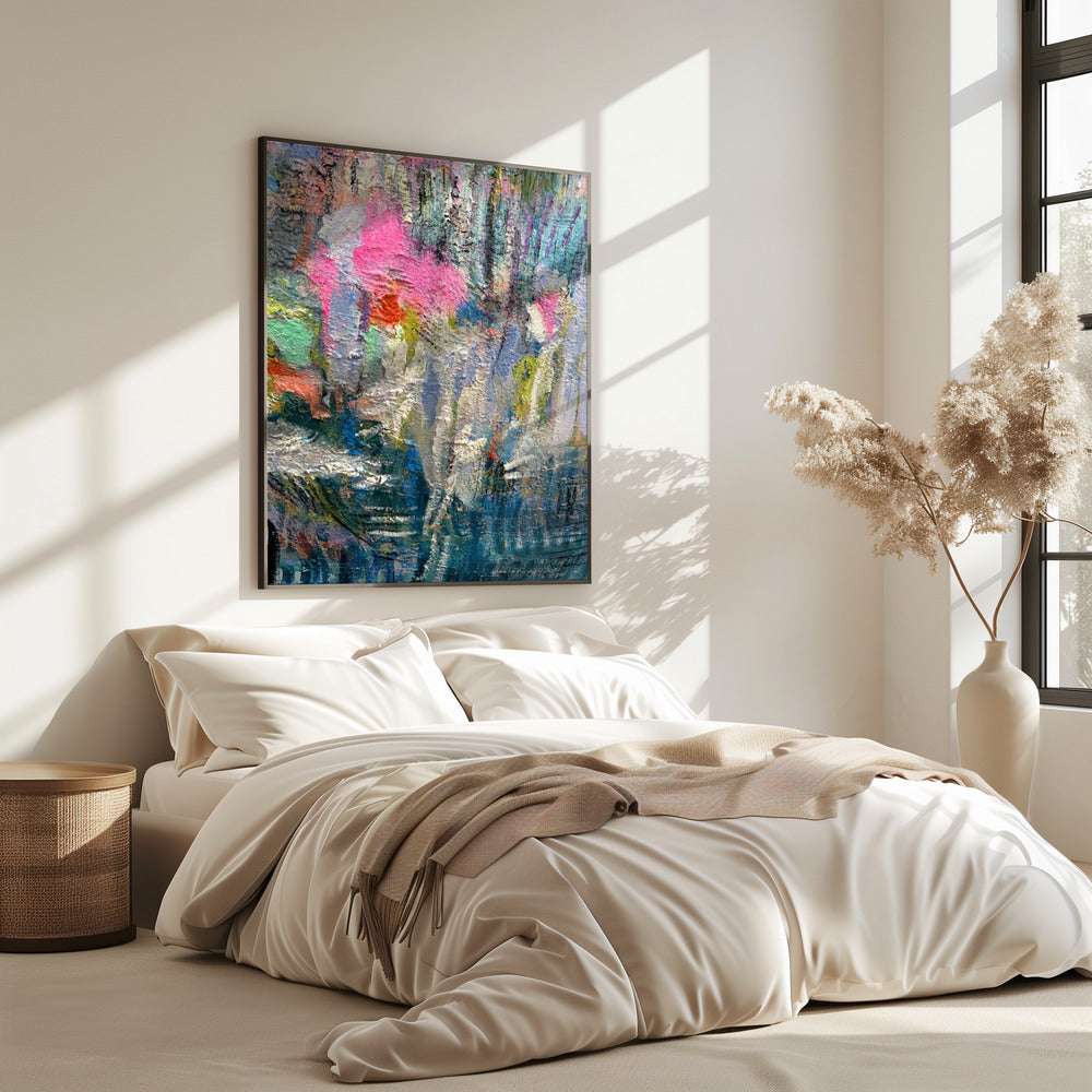 Expressionistisches buntes abstraktes Poster