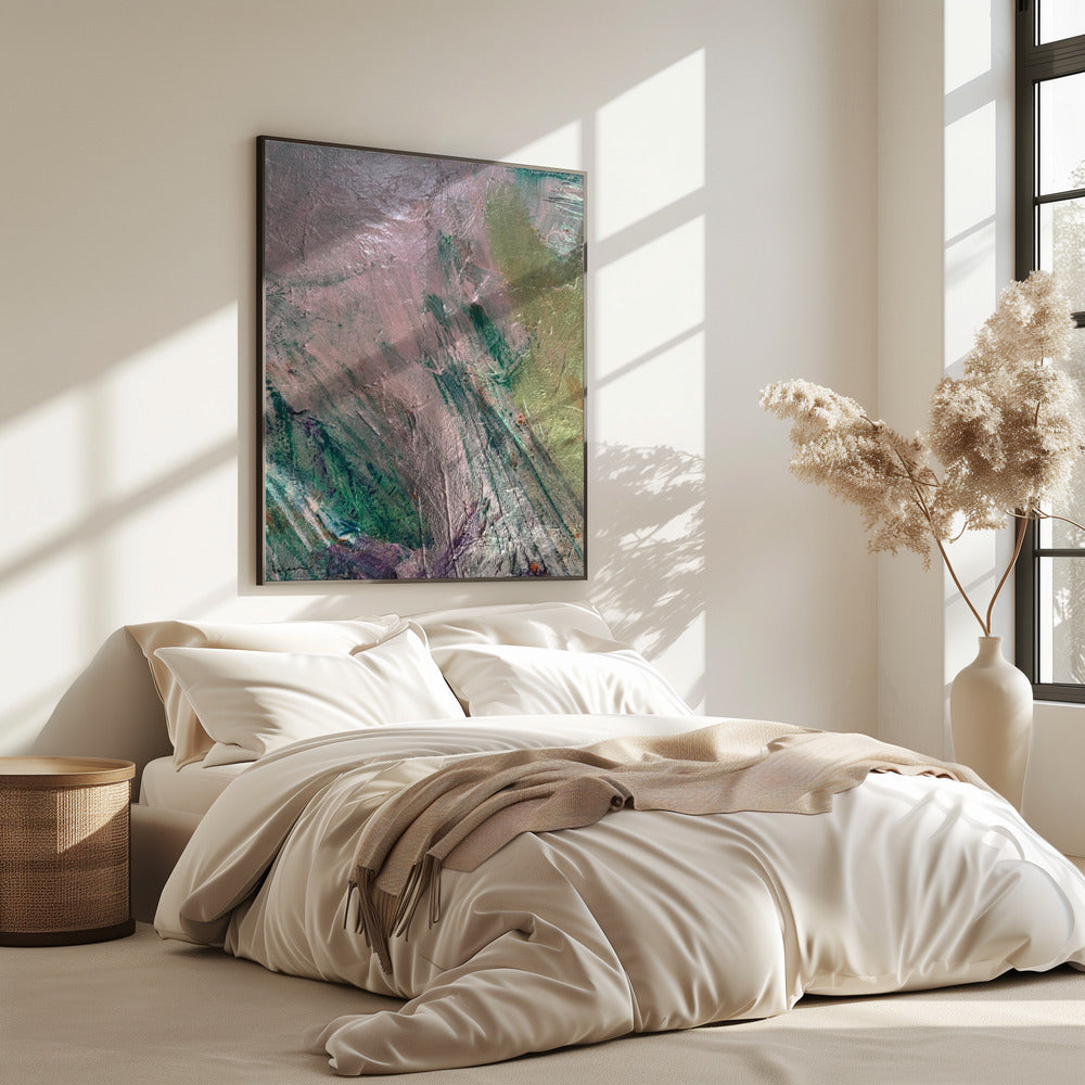 Mystische rosa Pinselstriche | Poster