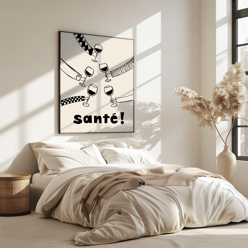 Santé Wine Party with Friends | Poster