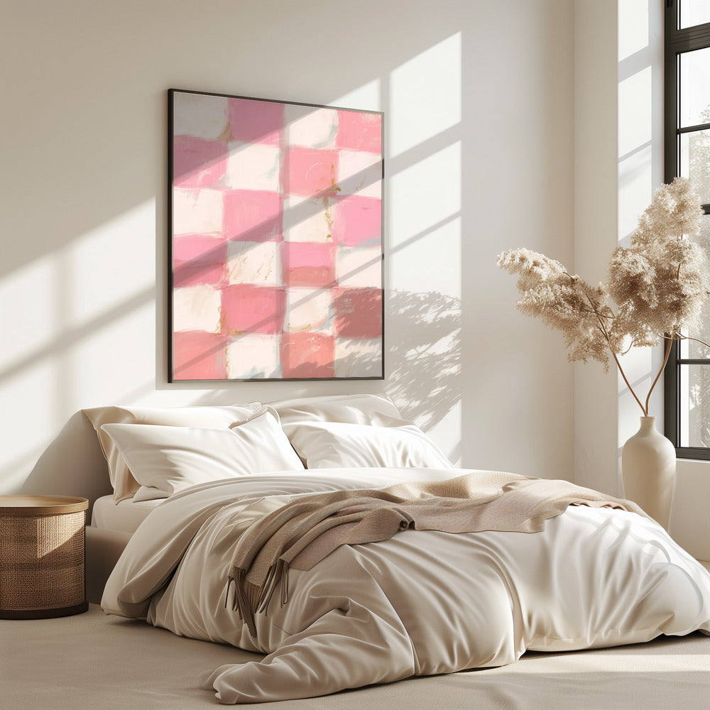 Pastell kariertes Glücksbild | Poster