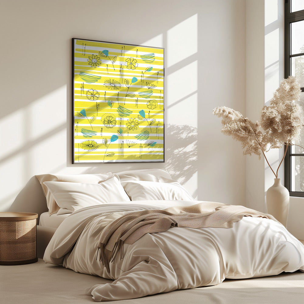 Stripes and Flowers | Poster