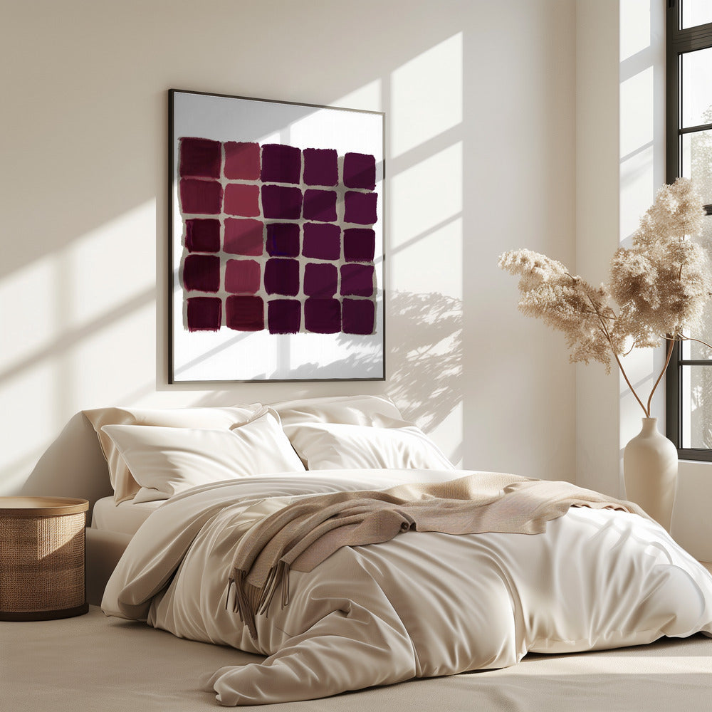 Rot kariertes Quadrat Poster