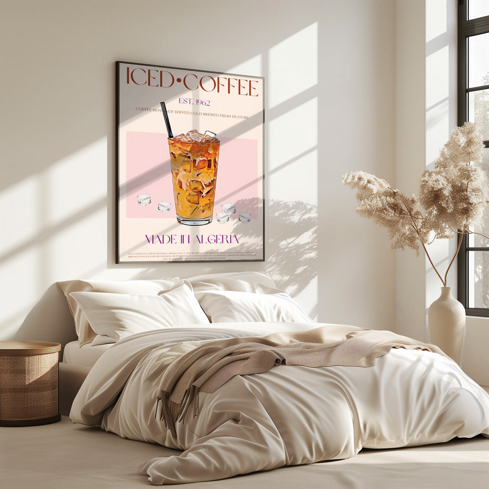 Erfrischendes Glas Eiskaffee | Poster