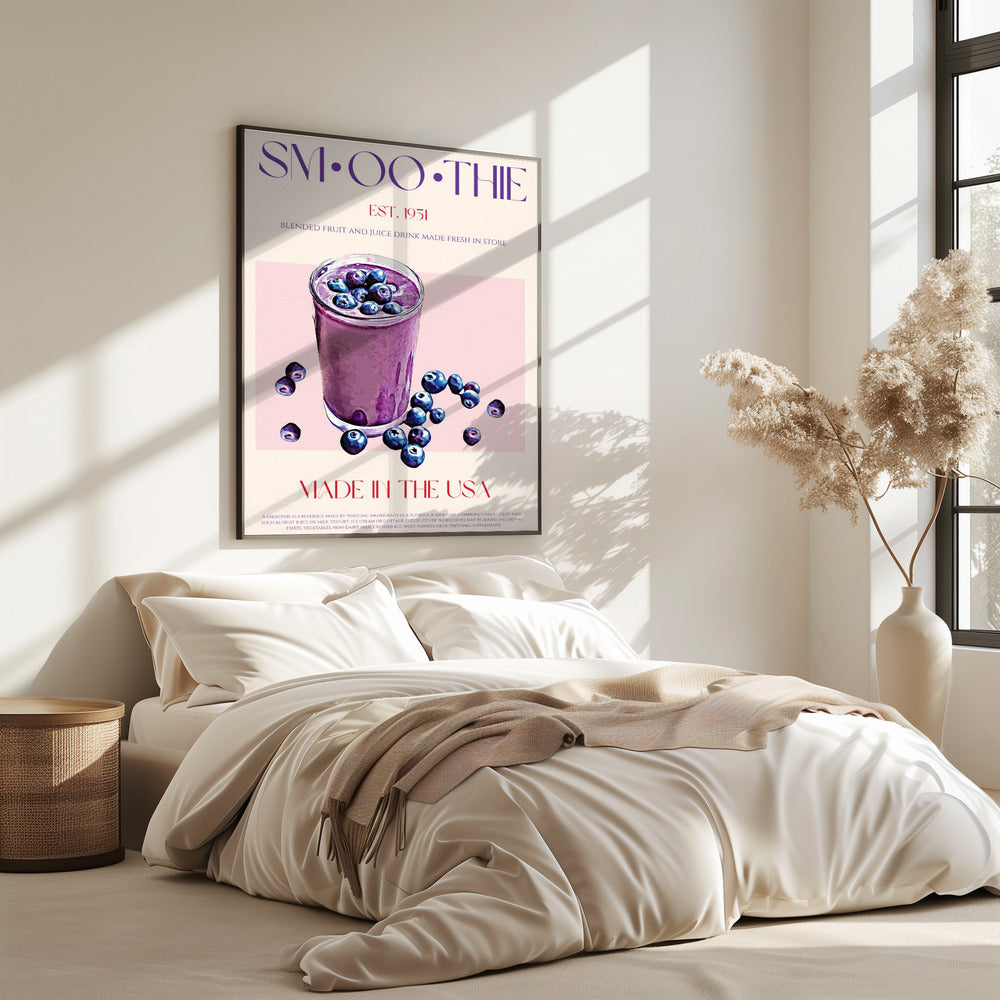 Blueberry Smoothie Illustration | Poster
