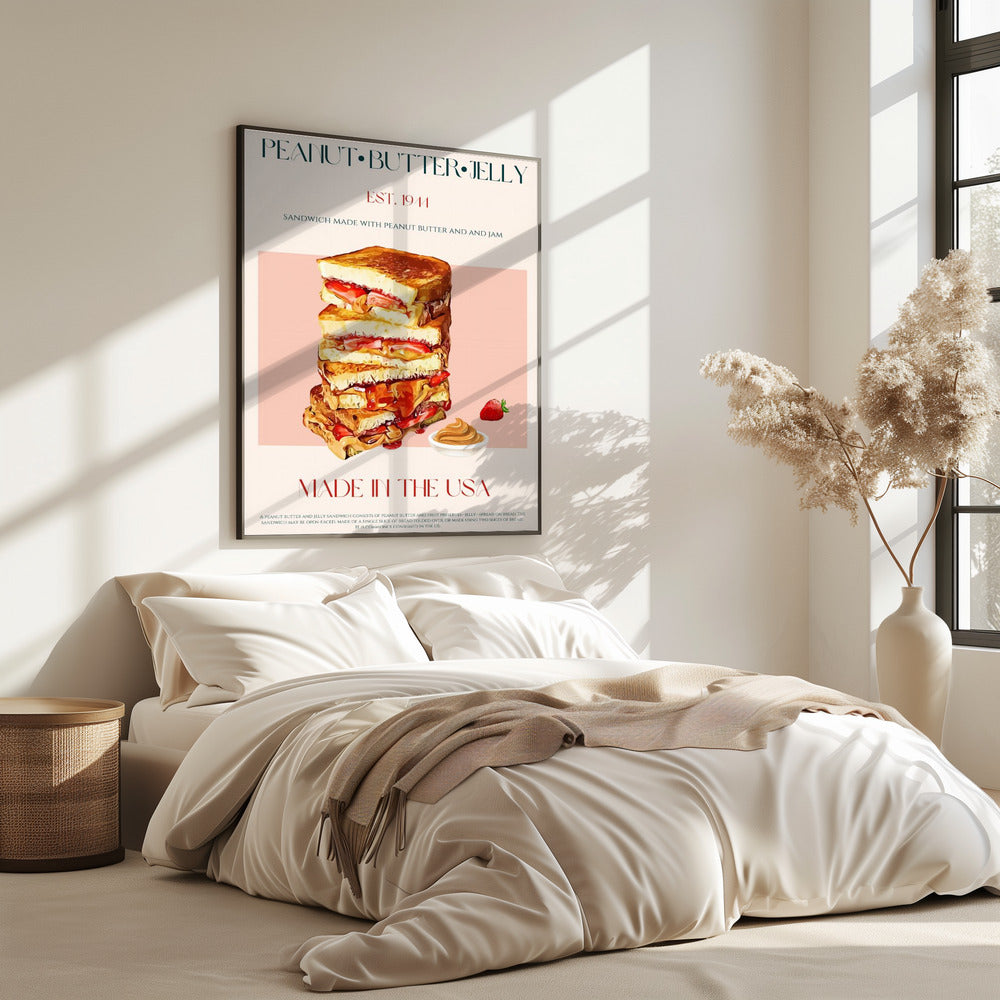 Erdnussbutter- und Marmeladen-Sandwich-Stapel | Poster