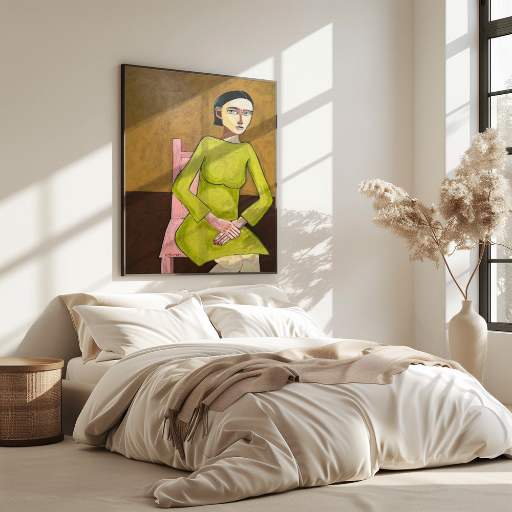 Die gute Zuhörerin sitzt auf einem Stuhl | Poster