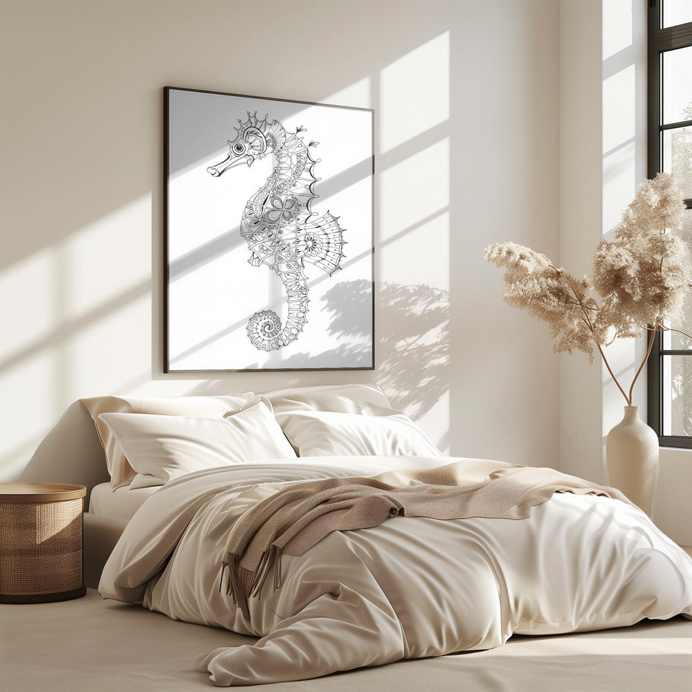 Ornate Seahorse Design | Poster