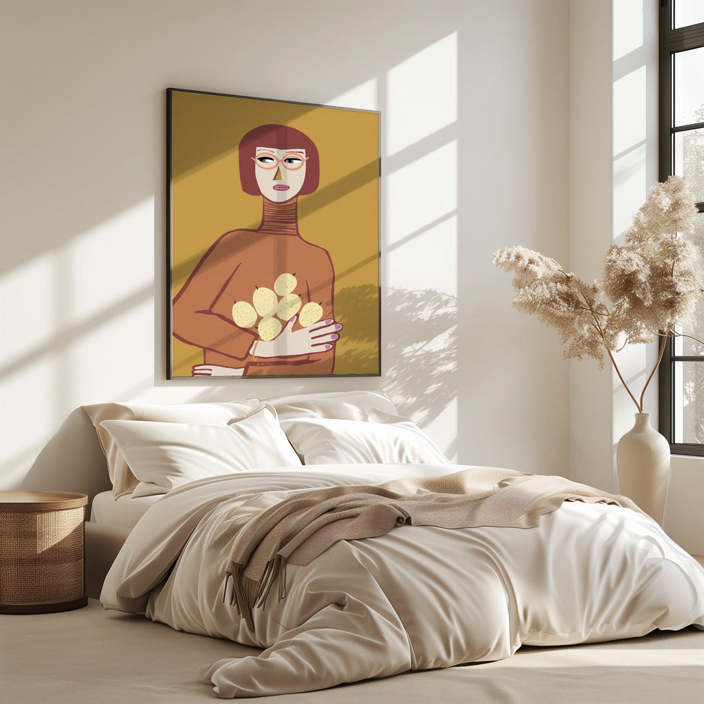 Dame mit Zitronen | Poster
