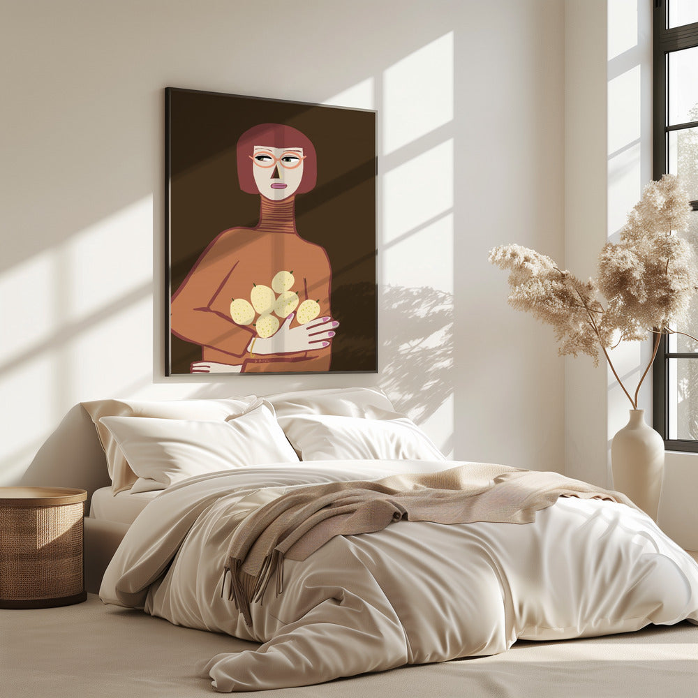 Dame mit Zitronen | Poster