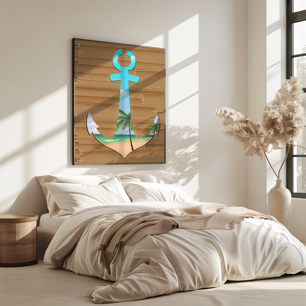 Anchor On The Beach | Poster