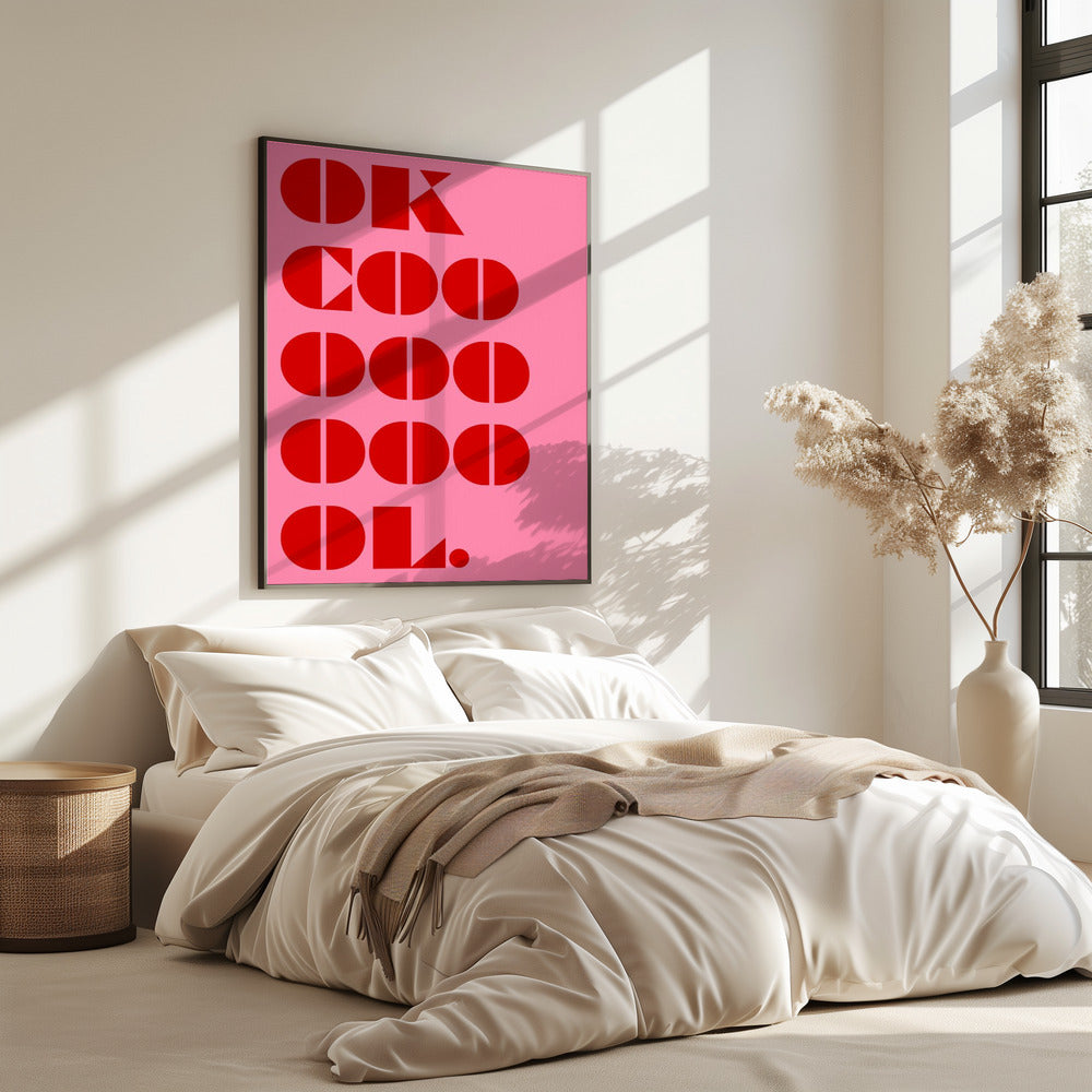 Fettgedruckte geometrische Botschaft | Poster